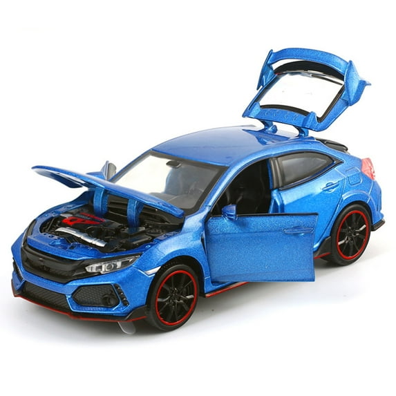 Alloy+ABS+Rubber 1:32 Model Car Diecast Sound & Light Gift for Honda Civic Type R