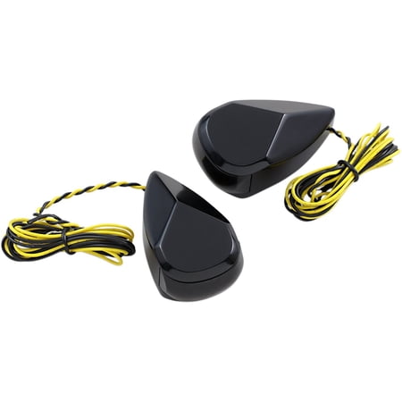 Alloy Art Black Turn Signals w/Smoke Lens & Amber LED (MRL-1B)