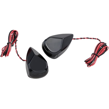 Alloy Art Black Turn Signals w/Smoke Lens & Red LED (MRL-2B)