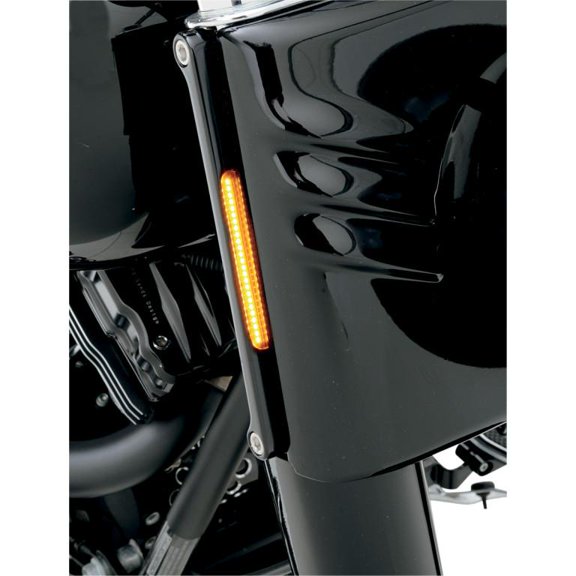 Alloy Art FDH-2 LED Front Signal Lights with Smoked lens/Amber LEDs - Black anodized