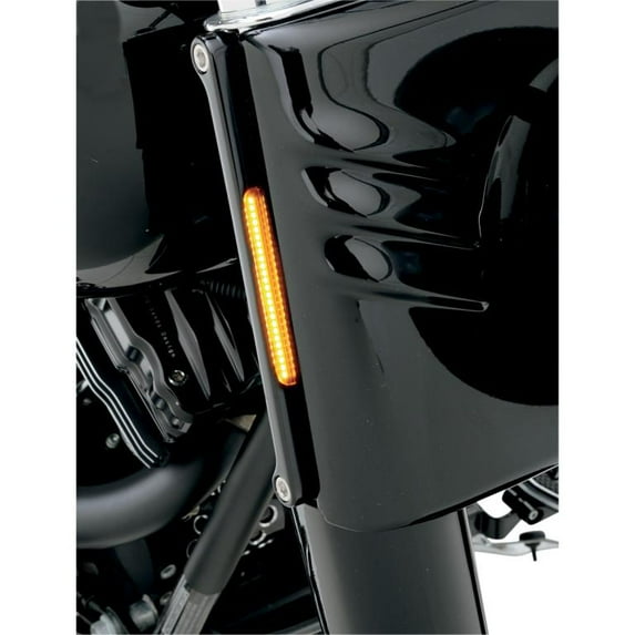 Alloy Art FDH-2 LED Front Signal Lights with Smoked lens/Amber LEDs - Black anodized