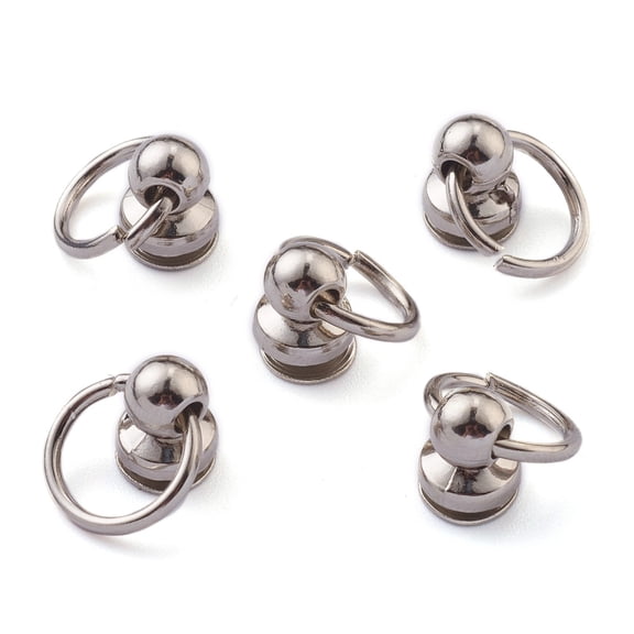 Alloy Ball Studs Rivets for Phone Case DIY DIY Leather Craft Handbag Purse Accessories with Philip's Head Screw and Jump Rings Platinum 19mm Hole: 10mm Ring: 13x1.5mm Screw: 3x5x8mm