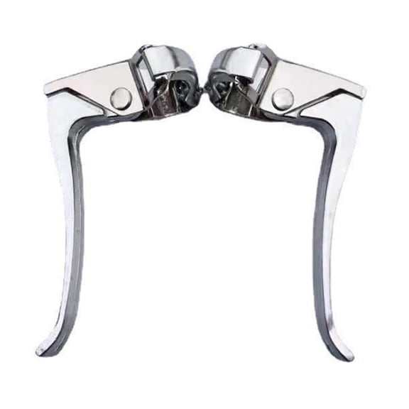 Alloy Bicycle Brake Levers for 22-24mm Handlebars, Ultralight Mountain Bike Brake Handles with Resilient Digital Paint and Quick Return Spring, Silver