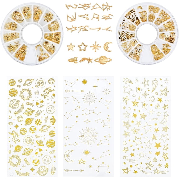 Alloy Cabochons Nail Art Decoration Accessories Making Jewelry Filling for DIY Jewelry Golden