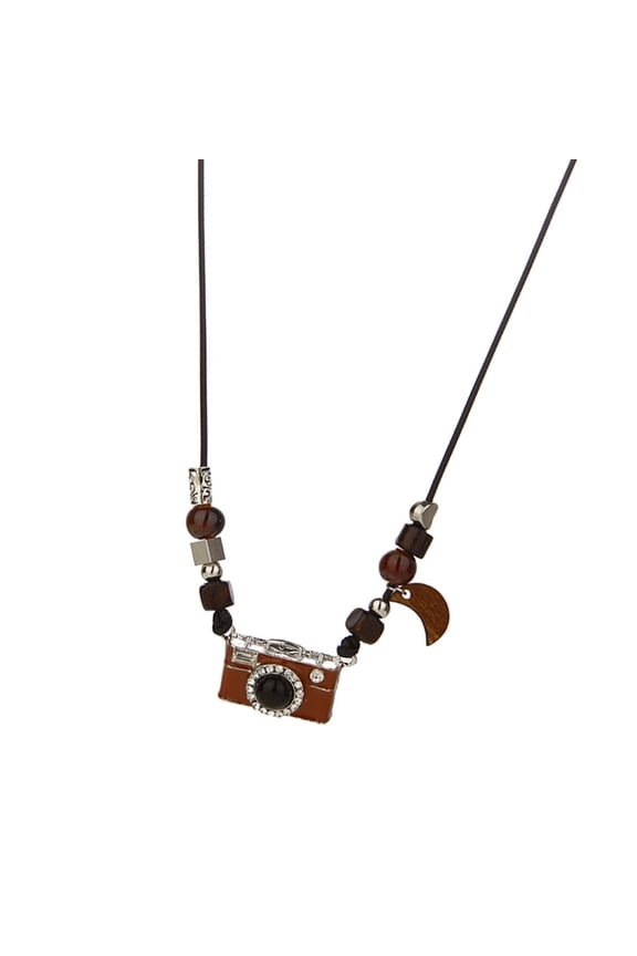 Alloy Camera Pendant Necklace Adjustable Length Choker Party Wear Neckchain Accessories for Women and Photographers