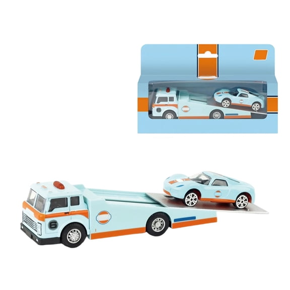 Alloy Car Model, 1:64 Small Trailer Container Truck, Friction Edition Power Childrens Toy Car Model Ornament