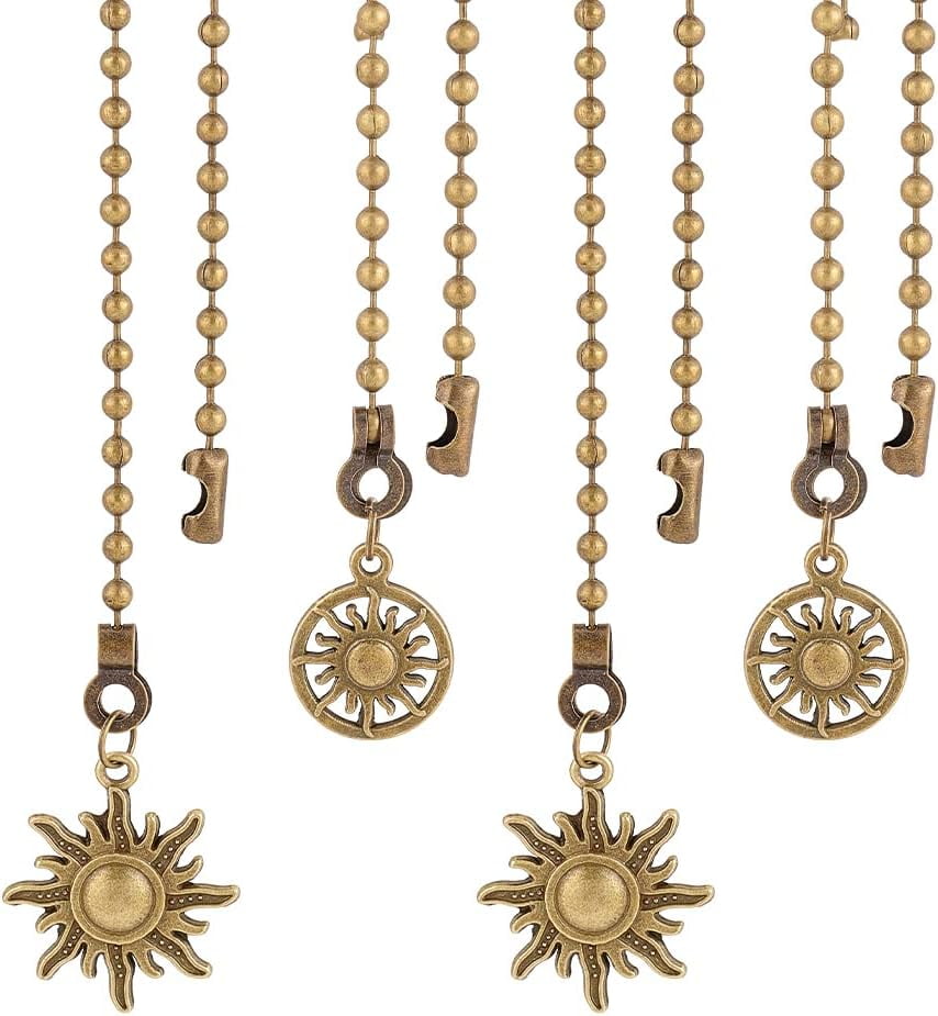 12 Pieces Ceiling Fan Pull Chain Extender Bronze Fan Chain Extension 12/24/ 36 Inches Extra Long - View #13