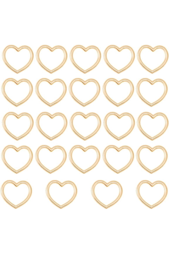 Alloy Craft Ring Buckles Open Bezel Heart Frame Connectors Linking Rings Silver Heart Hollow Ring Buckles for DIY Gothic Punk Leather Choker Necklace Anklet Bracelet Belts Bags 1set