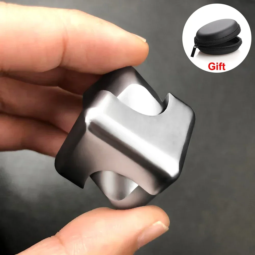 Alloy Cube Spinner Fingertip Gyroscope Fidget Anti Stress Toys Adult Office Home Travel Portable Stress Relief Toys Xmas Gifts