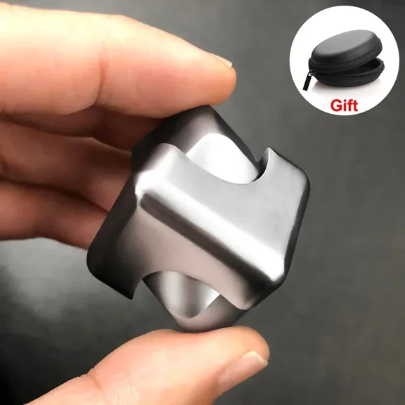 Alloy Cube Spinner Fingertip Gyroscope Fidget Anti Stress Toys Adult Office Home Travel Portable Stress Relief Toys Xmas Gifts
