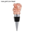 thumbnail image 1 of Alloy Deer Head Leak Proof Kitchen Gadgets Champagne Bottles Stoppers Wine Stopper Beverage Bottle Cap Wine Cork ROSE GOLD LION HEAD, 1 of 8
