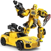 Alloy Deformation Car Toys, 10.2 inch Big Size Movie Version, Manual Deformation Car Model Robot Toy, Action Figures,Exquisite Packaging, Gift for Fans Bee Robot