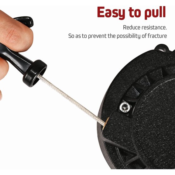 Alloy Easy Pull Recoil Start Starter Ignition Coil for 2 Stroke Engine 47cc 49cc 50cc SYX Taotao Coolster SSR MotoTec Chinese Mini ATV Quad 4 Wheeler Go Kart Pit Dirt Pocket Bike Motor Black