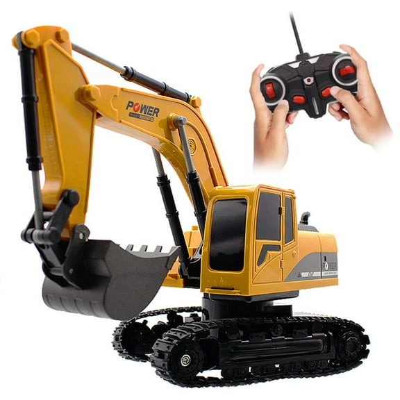 Alloy Electric Remote Control Toys Cars, Lorries,RC Excavator RC Model Car Toys Dump Truck Bulldozer Engineering Vehicle With Led Lights Music,Christmas Birthday Gifts
