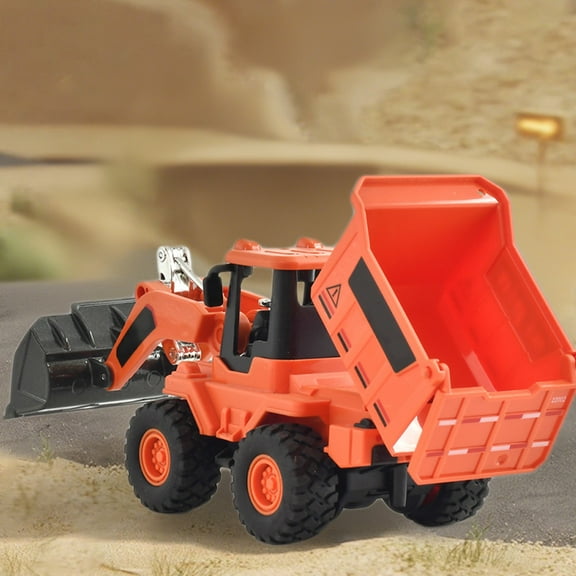 Alloy Engineering Vehicle Toy Car | Forklift Model Excavator Bulldozer Dump Truck | Pull Back Action | ABS Plastic Durable Design | Multiple Colors | 17.58x6.8cm | 1 Pack
