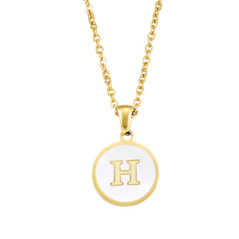 Alloy English Letter Circular Pendant Necklace for Daily and Special ...