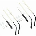 thumbnail image 1 of Alloy Eyeglasses Arms Replacement 2 Pairs Golded Temple Anti-Slip Glasses Leg End Tips Accessories Repair Kit Universal Eyewear Frame Repairment with Screwdriver Screw Washers for DIY Glasses, 1 of 9