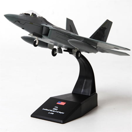Alloy F-22 Aircraft 1:100 Model Simulation Raptor Fighter Aviation Military Science Exhibition Model