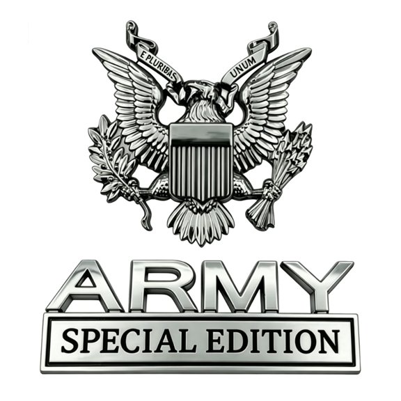 Alloy Finish Metal Emblem Sticker for Car Decor Multicolor 4.72x3.94 Inch 1 Pack