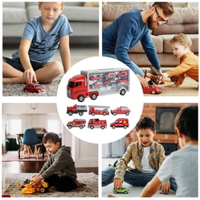 Alloy Fire Engine Toy Model Realistic Detailed Vehicle for Childrens Pretend Play