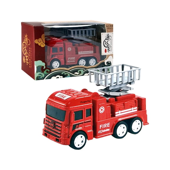 Alloy Fire Truck Model, Die - Cast Metal Construction with Detailed Fire - Fighting Design, for Kids Toy Collectors, Birthday Gift, Christmas Present - Xmas, Halloween, Thanksgiving Day Gifts