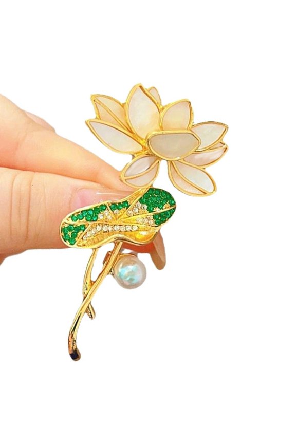 Alloy Flower Brooch Colorful Floral Art Elegant Pin Exquisite Clothing Jewelry Daily Wear Badge for Outerwear Tops