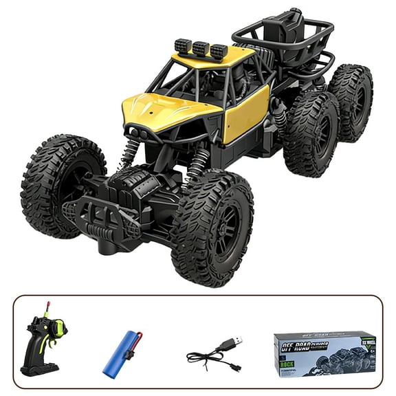 Alloy Four-Wheel Drive Rechargeable RC Car, Off-Road Remote Control Vehicle with Realistic Engine Sounds and Sturdy Alloy Frame