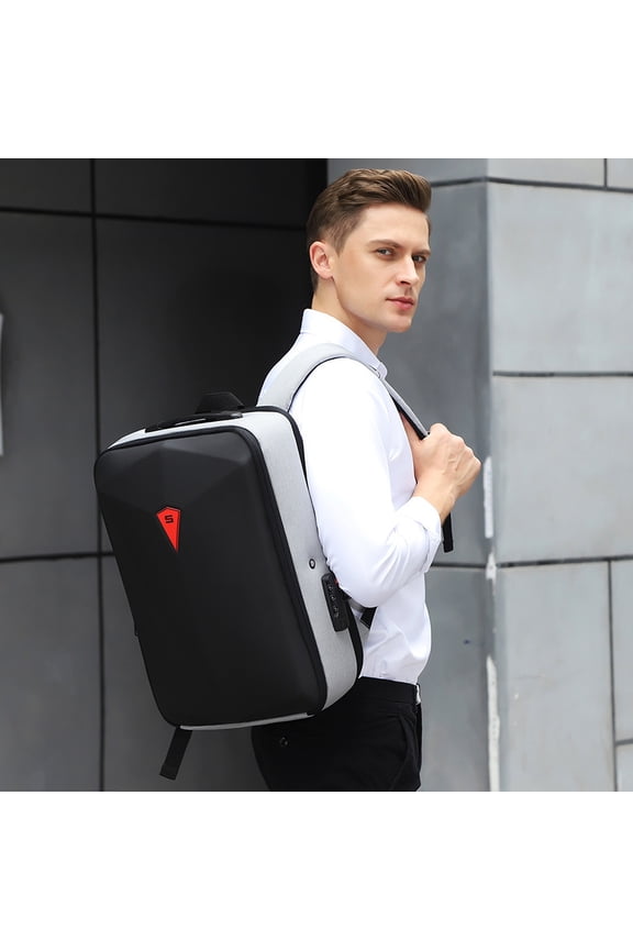 Alloy Frame Hard Shell Setting Men's Backpack,17 Inch