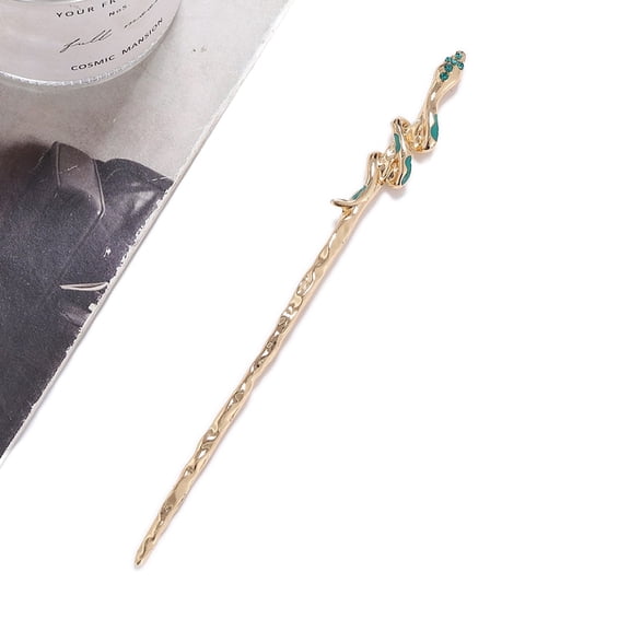 Alloy Hair Pin Chopsticks Chinese Ancient Hair Sticks Snake Golden 175x15mm