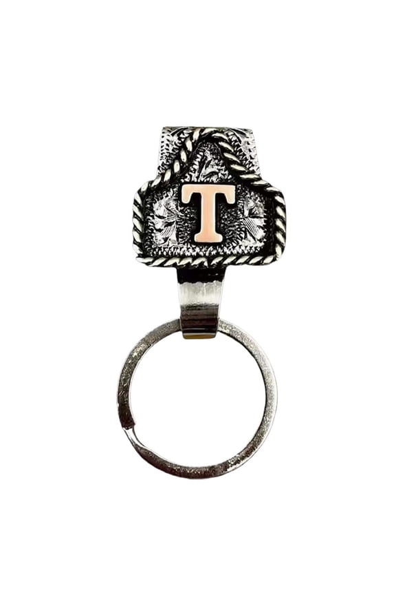 Alloy Handmade Letter Belt Keychain Multifunctional Anti-Loss Key Holder Lightweight Portable Fashion Key Stand for Men Women