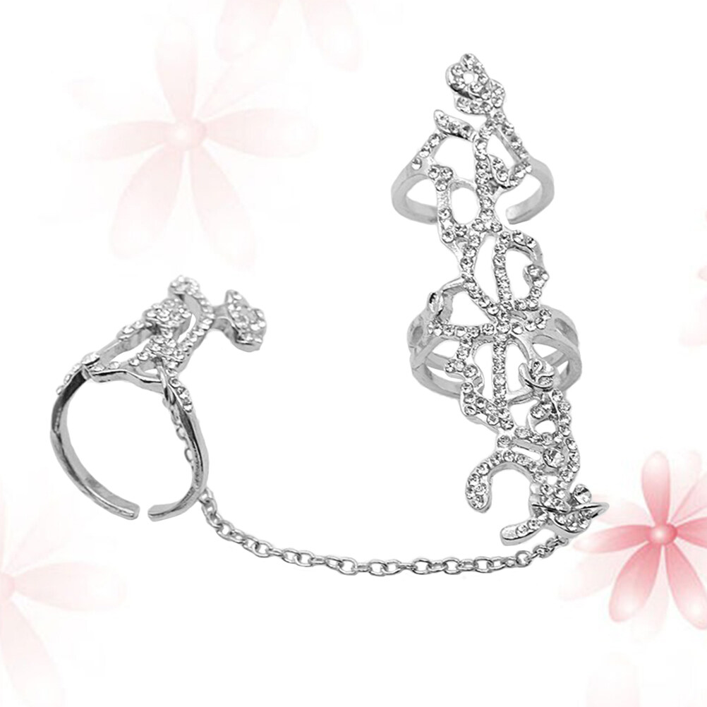 Alloy Hollow Ring to Open Adjustable Hollow Ring Women Rings Conjoined