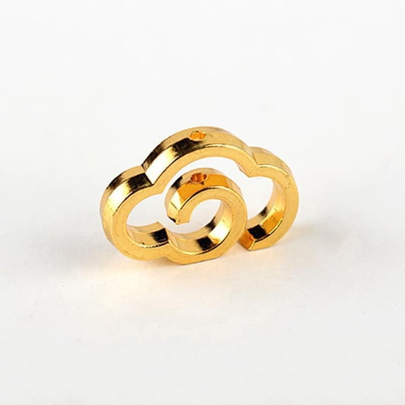 Alloy Incense Burners Cloud Incense Holders Home Office Teahouse Zen Buddhist Supplies Golden 30x6x20mm Hole: 2mm