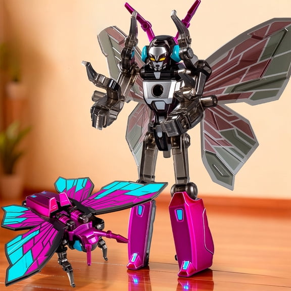Alloy Insect Mecha Robot,Deformation Toy Robot,Children's Simulation Model,Mecha Transformation Robot,Insect Robot Toy,Dragonfly Cicada Butterfly Robot,Flexible Joint Robot,Blue Green Yellow Purple