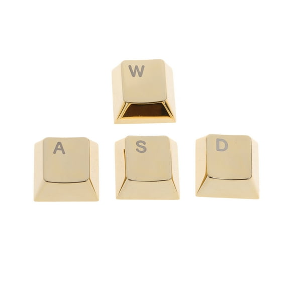 Alloy Keyboards Keycaaps Machined with Light Etching for Gamers and Typists For WASD Directions Keys Keycaps