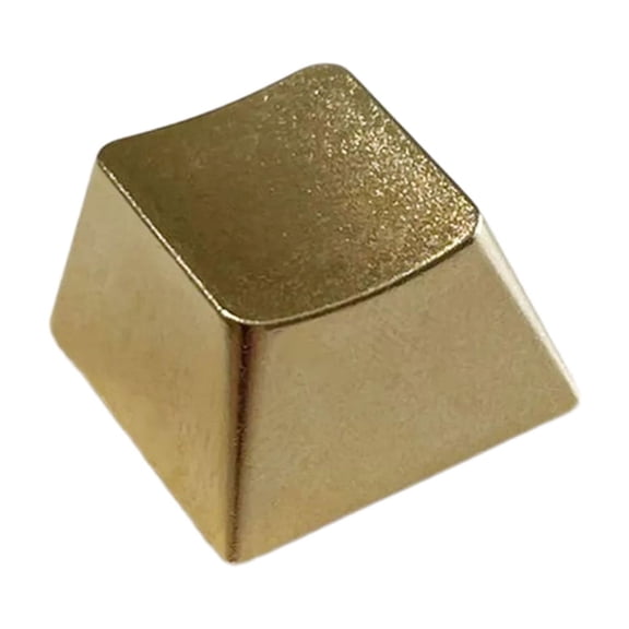Alloy Keycap in Matte Gold Finish for Mechanical Keyboards Long Service Life