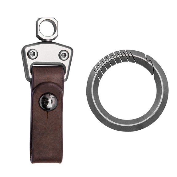 Alloy Keyring Leather Car Keychain Clip Simple Keys Holder Waist Belt Buckle Keychain Outdoor Tool Easy to Use