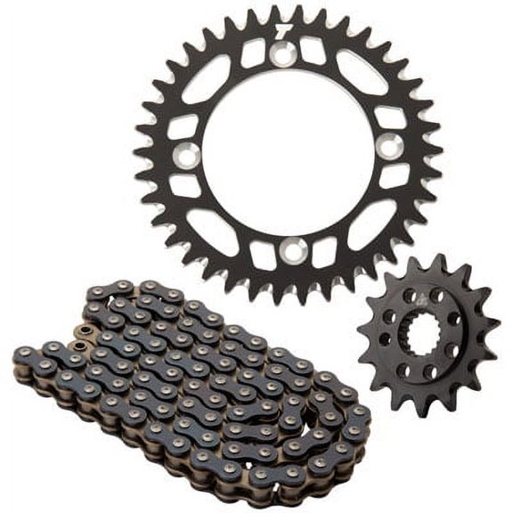 Alloy Kit & O-Ring Chain Black Rear Sprocket For Honda CR125R 1997