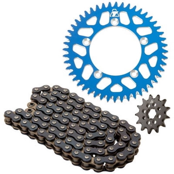 Alloy Kit & O-Ring Chain Blue Rear Sprocket For GASGAS EX 250F 2024-2025