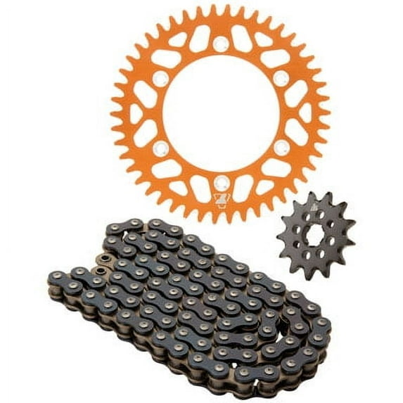 Alloy Kit & O-Ring Chain Orange Rear Sprocket For Husqvarna TC 250 2017-2019