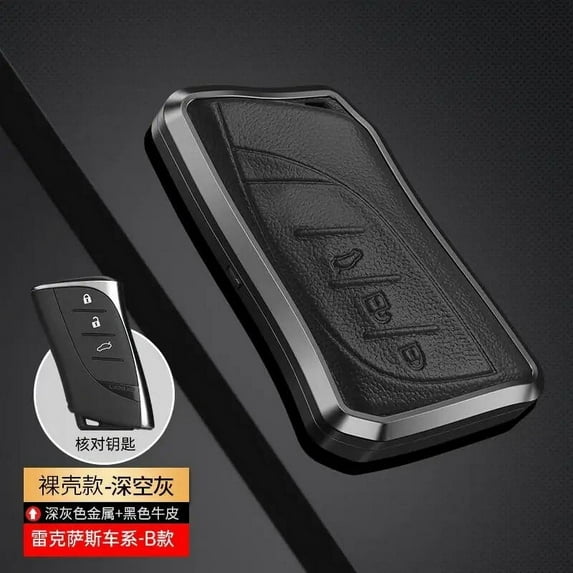 Alloy Leather Car Key Case Shell Cover For Lexus NX ES UX US RC LX GX IS RX 200 250h 350h LS 450h 260h 300h UX200 Accessories