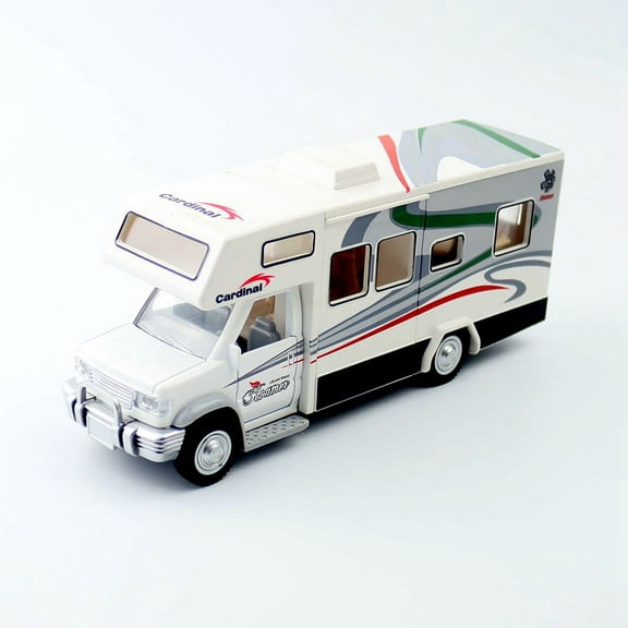 Alloy Luxury 1:32 Recreational Vehicle for Touring Bus Children's Toy Car Model Ornaments Sound and Light Warrior Can Open the Door