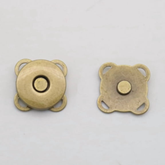 Alloy Magnetic Buttons Snap Magnet Fastener Flower for Cloth Purse Makings Bronze 18mm 2pcs/set