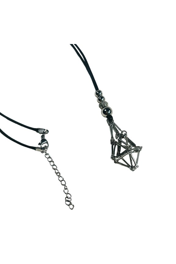 Alloy Mesh Necklace For Natural Stone Jewelry Crystal Cage Neckchain Accessory