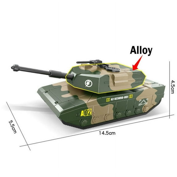 Alloy Metal Car Clockwork Simulation Military Armed Tank Armored ...