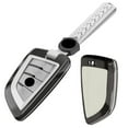 thumbnail image 1 of Alloy Metal Key Fob Cover,2 Pack Compatible with BMW 2 5 6 7 Series X1 X2 X3 X5 X6 Remote Keyless Entre Key Fob,Armor TPU Key Fob Skin Case Protector Jacket with Keychain, 1 of 7