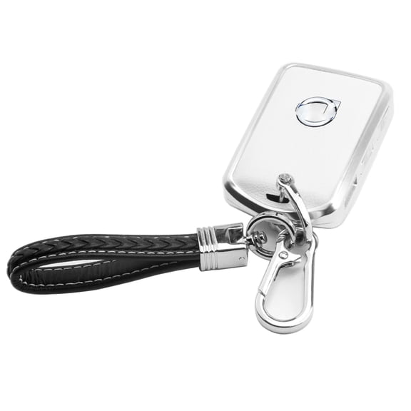 Alloy Metal Key Fob Cover,Compatible with Volvo 4 Buttons C30 S60 S80 S90 XC40 XC60 XC70 XC90 V90 Key Fob,Armor TPU Key Fob Case