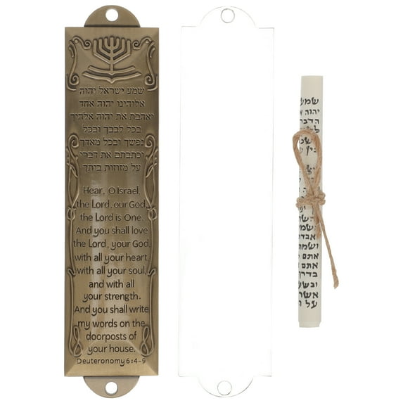 UEETEK 1Set Alloy Mezuzah Metal Decor Prayer Mezuzah Ornament for Entryway Decoration