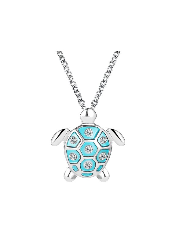 Alloy Mini Turtle Pendant Clavicle Chain Necklace for Women