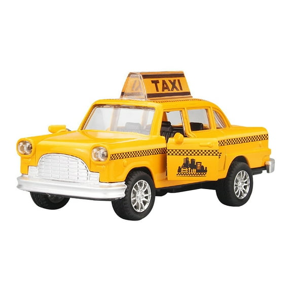 Alloy Model Taxi Car Toy With Pull Back Action And Sound Lights Kids Play Vehicle Diecast Children Fun