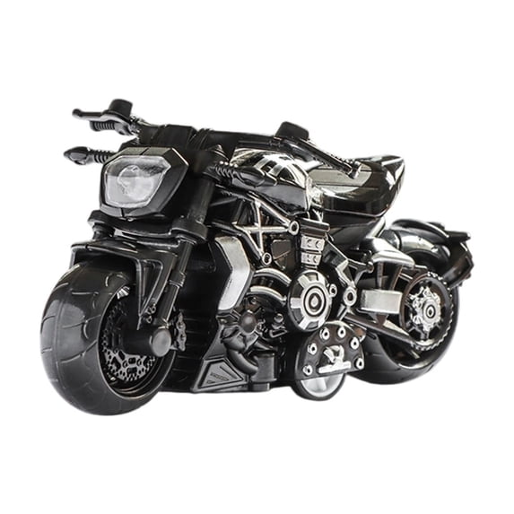 Alloy Motorcycle Model Toy, Pull Back Inertia Powered Vehicle, Simulation Racing Bike Model, Durable Metal And Abs Construction Toy For Desk Display And Interactive Play